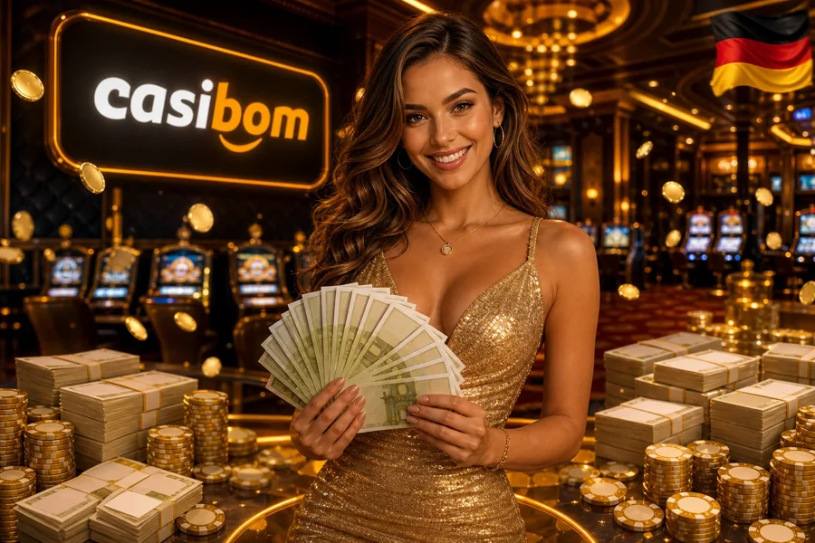 Spielerin feiert Gewinn an einem Live Roulette Tisch bei Casibom